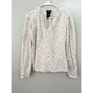 VINTAGE Y2K POLO JEANS COMPANY Peasant Shirt Boxy Cottage Floral Ralph Lauren M